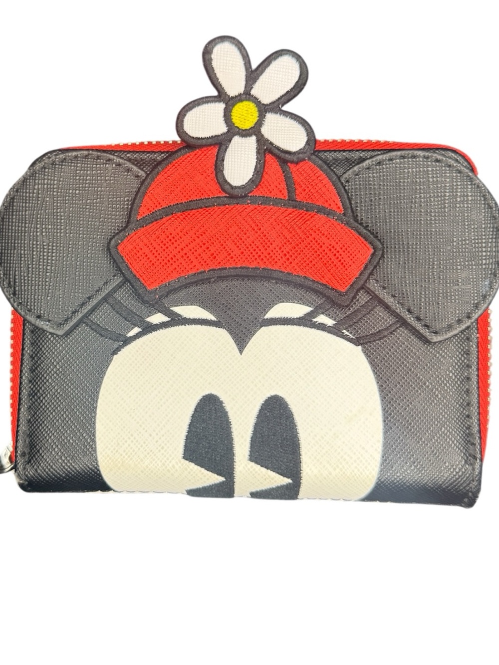 Loungefly Disney Minnie Mouse Vintage Daisy Hat Polka Dot Zip Around Wallet